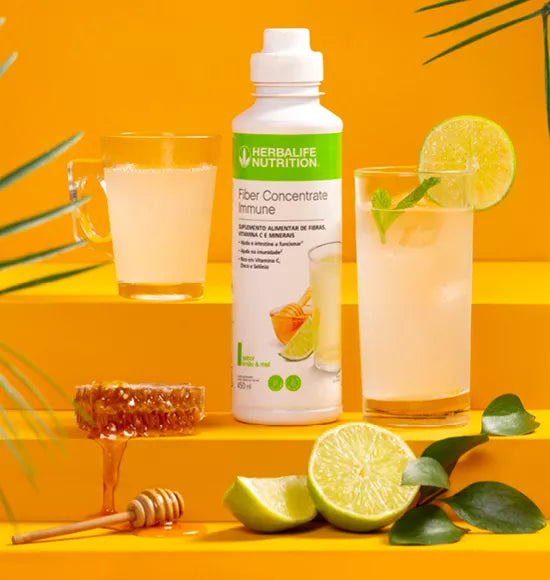 Fiber Concentrate Immune Sabor Limão e Mel 450ml Herbalife