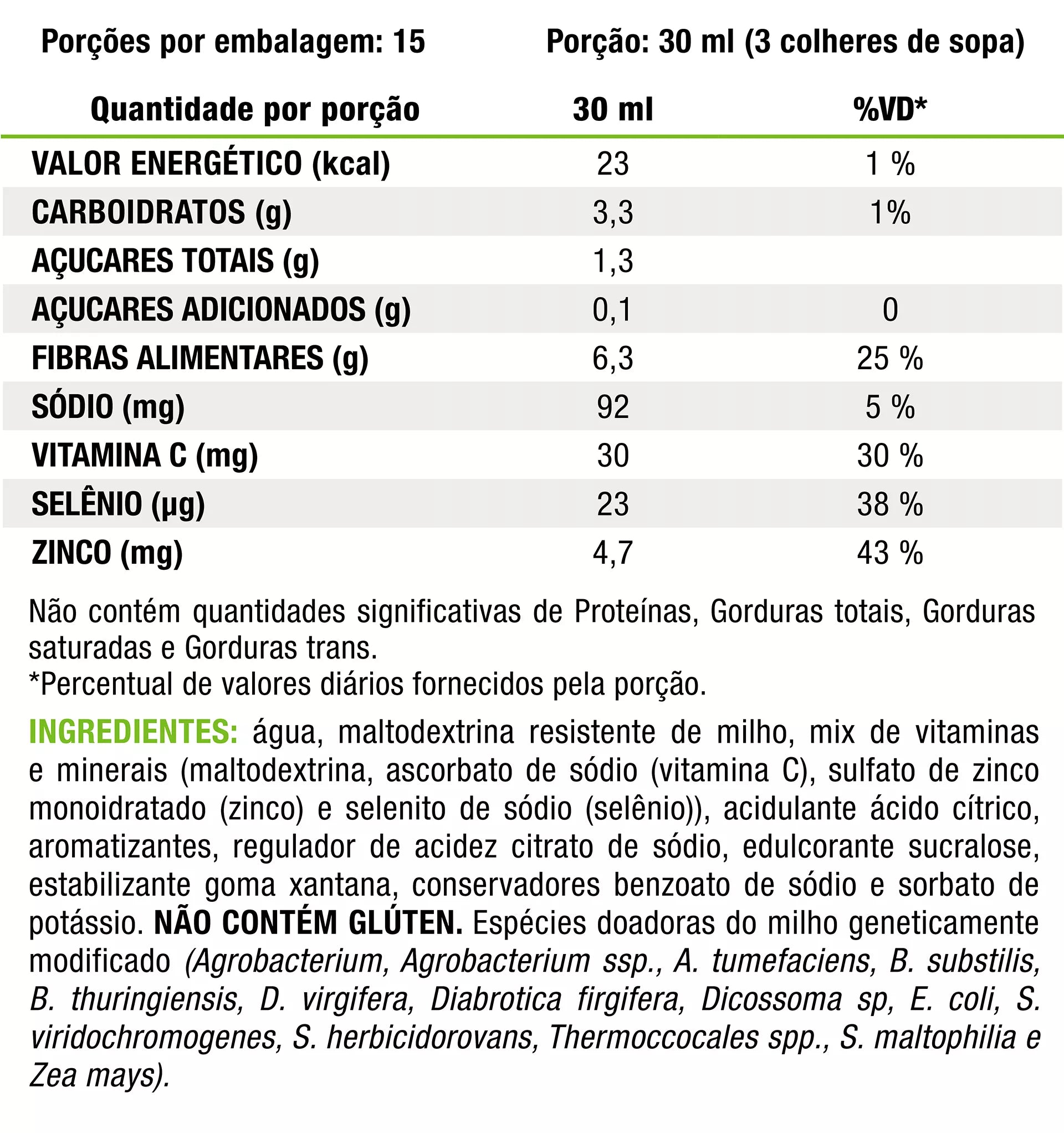 Fiber Concentrate Immune Sabor Limão e Mel 450ml Herbalife