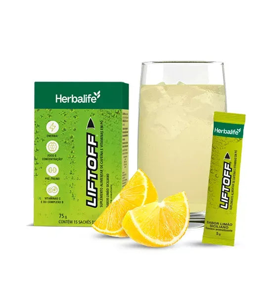 Liftoff Limão Siciliano 15 Sachês Herbalife